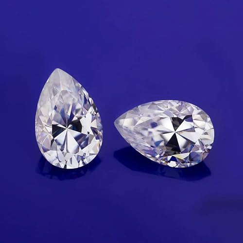 Gemethyst Moissanite Loose Stones - Pear D Colorless Vvs1 Clarity And Excellent Cut With Certificate (5.5 Carat) #TOP2