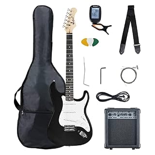 McGrey Rockit guitare électrique ST set complet noir - Les Beatles, Paul McCartney, John Lennon, RIngo Starr, George Harrison