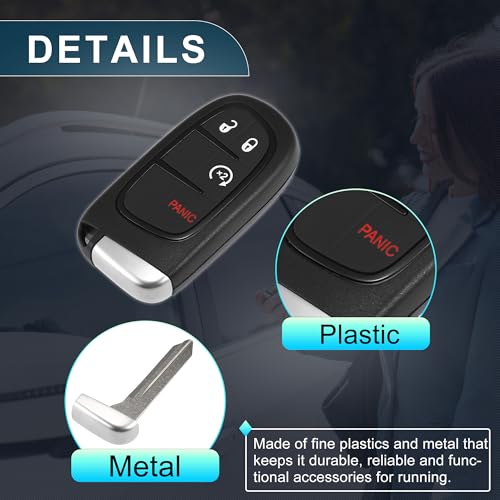 Mando de entrada sin llave para Jeep Cherokee 2014-2022 reutilizable 4