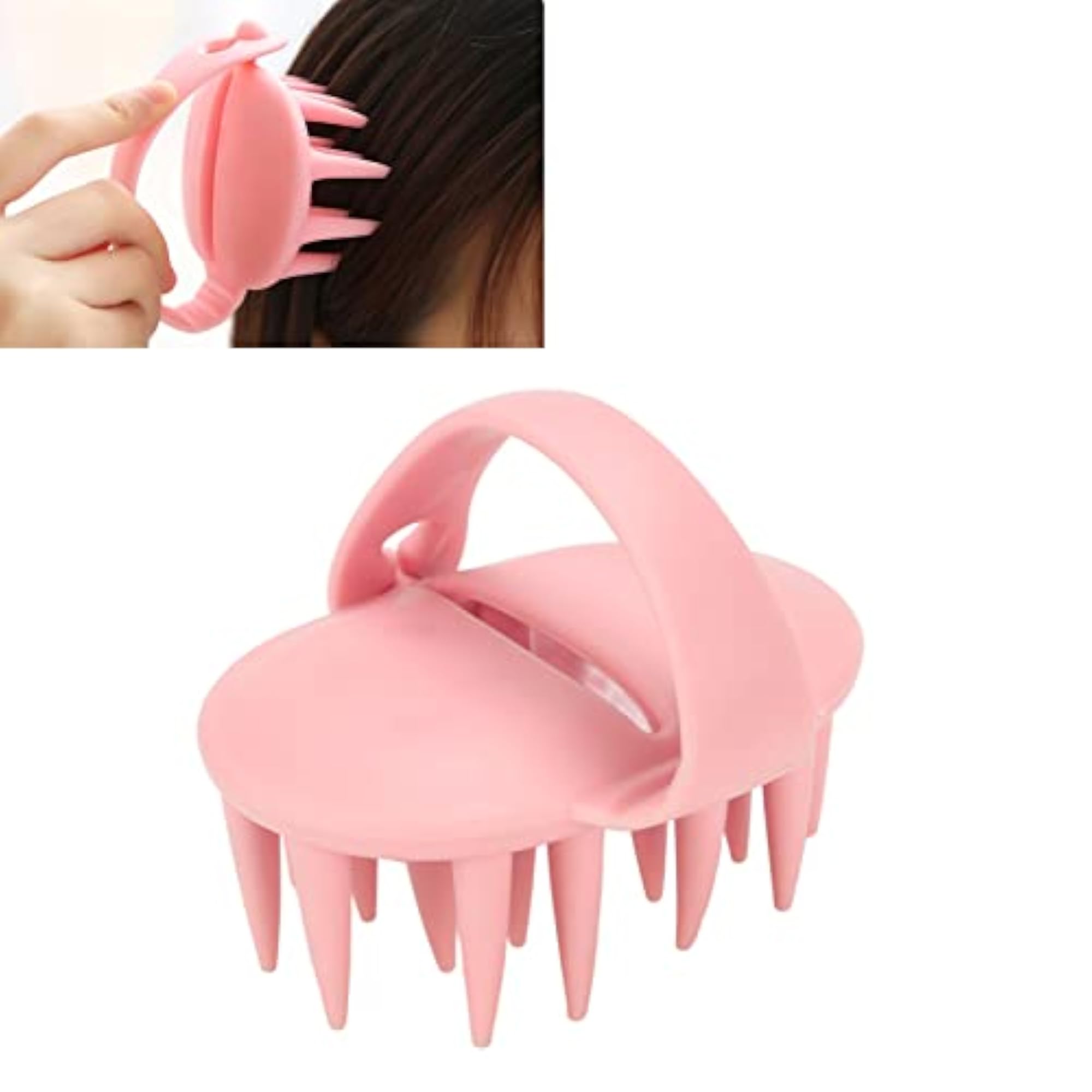 Portable Cleansing Bath Brush, Ergonomic Silicone Scrubber