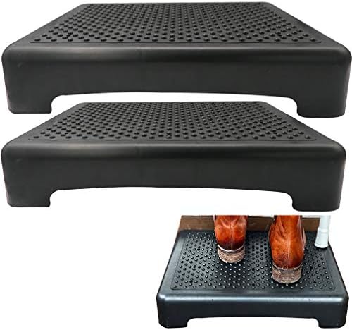 2 Pack - Evelots Mobility Half Step-Nonslip Treads-Indoor/Outdoor-Sturdy-Door/Bed