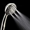 Handheld Shower Head, 7-Function High Pressure Shower Head with Brass Swivel Ball Bracket and Extra Long Stainless Steel Hose, Brushed Nickel, 4