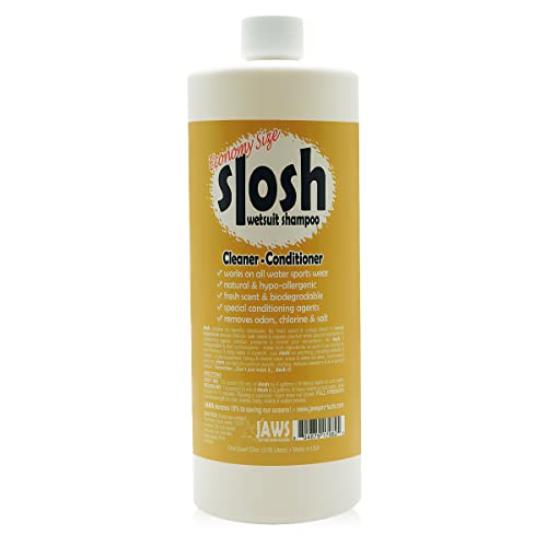 Just Add Water Jaws Slosh (Wetsuit Shampoo) 32 Ounce Cleaner Conditioner, Economy Size,32 oz./Economy,JAW1798ES