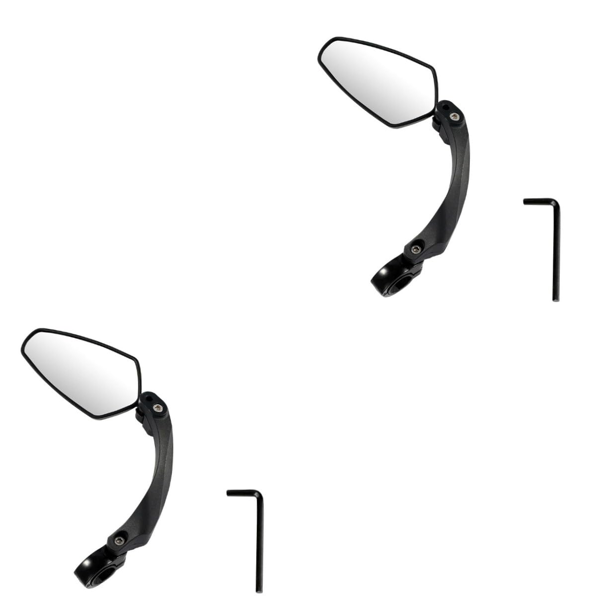 VANZACK 2pezzi Specchietto Retrovisore Per Bici Rotabile Per Mountain Bike e Bici Stradali Facile Installazione Sicurezza e Visione Ottimale Confezione Singola