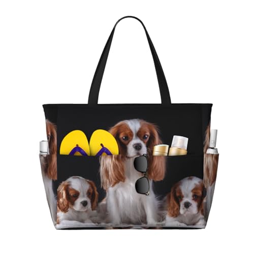 Sac à bandoulière Cavalier King Charles pour vos journées de plage en famille