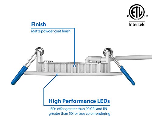 Image of NICOR Lighting 3 inch Round White Flat Panel LED Downlight in 5000K (DLE321205KRDWH)