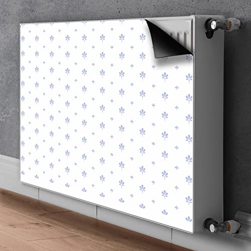 Cache radiateur floral bleu 110x60cm pour salon chaleureux