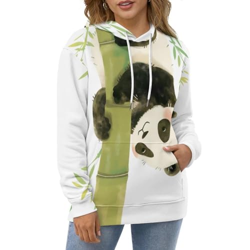 Sweat à capuche panda, idée cadeau originale pour anniversaire en taille S - 2
