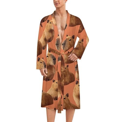 Bata de baño Capybara para hombre albornoz ligero para evitar calor