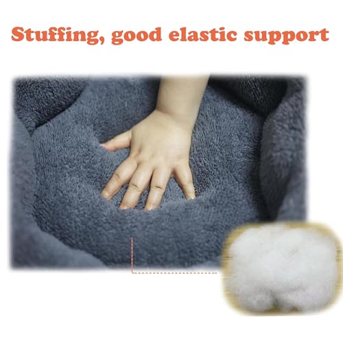 Small Dog Bed for Small Dogs, Cat Beds for Indoor Cats, Cute Round Dog Bed, Washable with Anti-Slip & Water-Resistant Bottom, Super Soft Pet Bed, Luxury Durable Puppy Bed Kitten Bed, Gray
