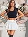 Avidlove Women's Pleated Mini Skirt Lace High Waisted Ruffles Lingerie Short Skirts