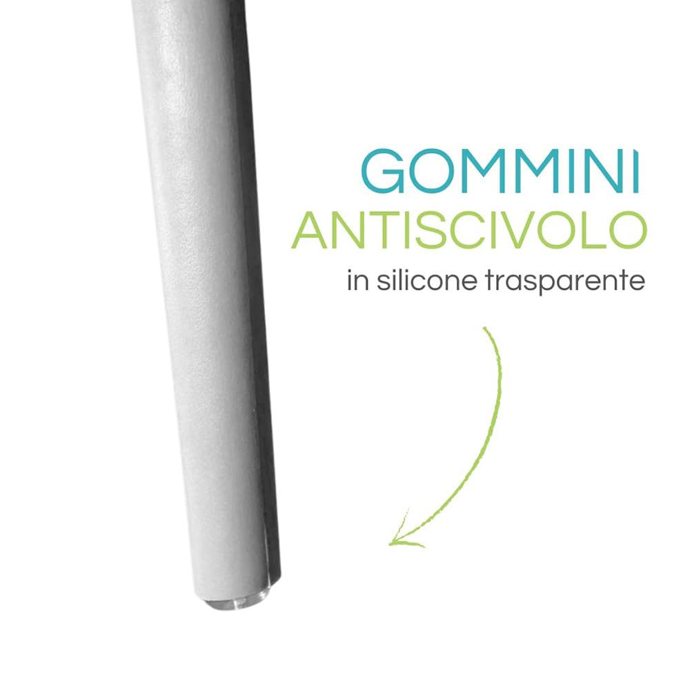 PALUPLUS 6 Sedie da Giardino Modello Twist con Schienale Intrecciato, Misura 53x52x81 cm, Sedie in Polipropilene con Seduta Ergonomica, Design Moderno, per Interno ed Esterno (Grigio Chiaro)