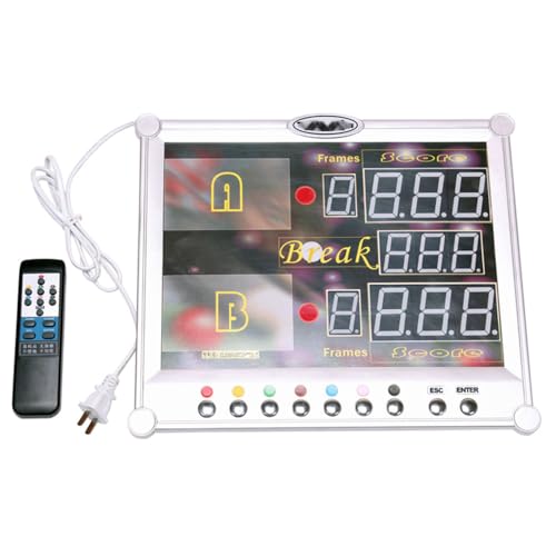 Tabellone segnapunti digitale telecomandato per snooker, biliardo e biliardo, display elettronico con grande schermo, accessorio per sala giochi