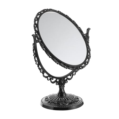 iplusmile Espejo de Maquillaje Vintage Doble Cara Base Resistente 11.81X7.87 Pulgadas para Tocador y Decoración de Dormitorio