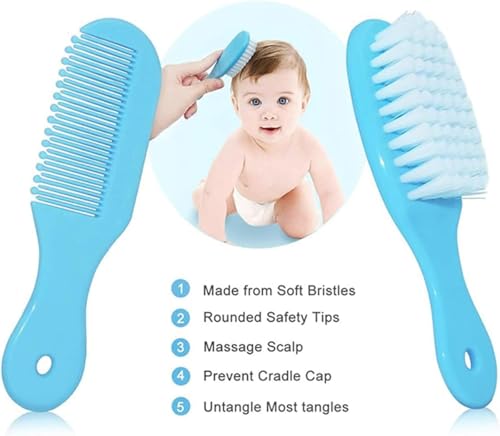 Wxa Baby Grooming Kit, Infant Safety Care Set With Hair Brush Comb Nail Clipper Nasal Aspirator,Baby Essentials Kit For Newborn Girls Boys thumb #1