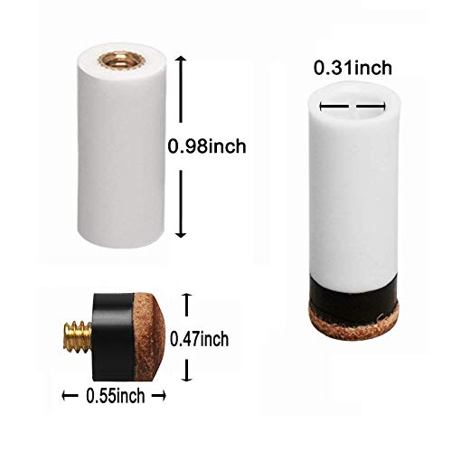 Kit 10 Embouts De Queue De Billard 12mm à Visser - Remplacement Rapide Et Durable Pour Billard & Snooker