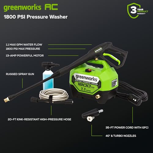 Greenworks 1800 PSI Electric Pressure Washer