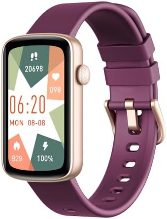 SHANG WING Smartwatch Damen 1.47'' Schmal Fitnessuhr mit Herzfrequenz SpO2 | Schlafüberwachung Schrittzähler Kalorienzähler Menstruationszyklus Anruf Whatsapp Mitteilungen FitnessT