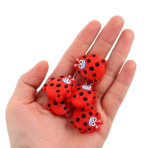 Amortiguadores de vibraciones para tenis Gatuida de silicona roja, pack de 8 piezas 4