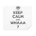 Quote Keep Calm and Whaaa Black Cleaning Cloth Screen Cleaner 2pcs Suede Fabric