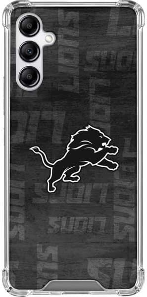Skinit Clear Phone Case Compatible with Galaxy A14 5G - Officially Licensed NFL Detroit Lions Black & White Design