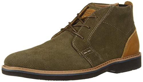 Nunn Bush Men's Bromley Plain Toe Chukka Boot Suede Leather with Comfort Gel and Memory Foam, Mocha, 10 Medium