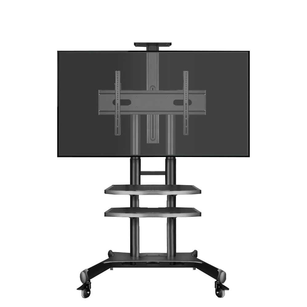 Image of BIG VUE TV Cart, Stand for LCD LED 4K Flat Screen TVs for Bedroom, Living Room, Studio Classic Design, Home Decor (Trolley, 32-75 Inch)