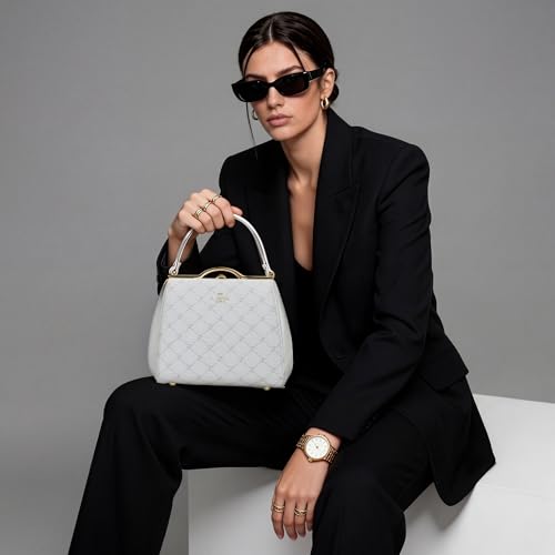 Image of LAVIE PARIS Women's Chic Dual Frame Satchel Bag | Satchel Handbag for Work | Ladies Purse | Stylish Shoulder Bag | Gift for Women