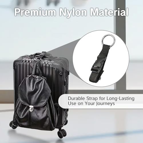 Image of NIIIYTYB 2 Packs Travel Belt Straps for Luggage Attachment Strap to Carry Bag or Jacket with Rings Gripper Hook to Attach Extra Bags Travel Accessories for Suitcase Carry-On Connection System