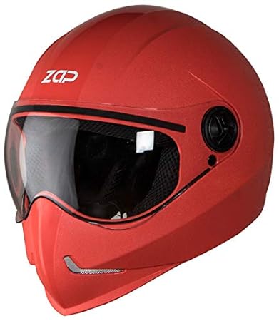 Steelbird SB-50 Adonis Zap Classic Full Face Helmet (Large 600 MM, Red with Plain Visor)
