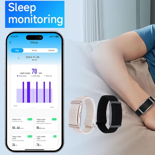 ASHATA Intelligentes Armband, Tragbarer Aktivitäts Fitness Tracker mit 1ATM Wasserdichtigkeit, 4 Themenstilen, Schlaf Tracking, Herzfrequenzmesser, für Männer und Frauen (Black)