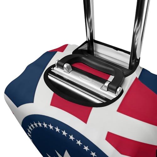 U.S. UK And Canada Flag Travel Luggage Cover for Suitcase 19-32 Inches Elastic Washable Baggage Protector 5
