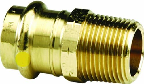 Viega 16043 ProPress G Bronze Adapter with Male 1/2-Inch by 3/8-Inch P x Male NPT, 300-Pack