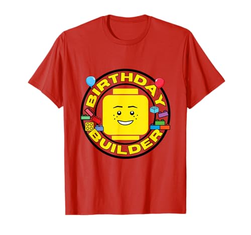 Building Bricks Birthday Builder Blocks Figure T-Shirt