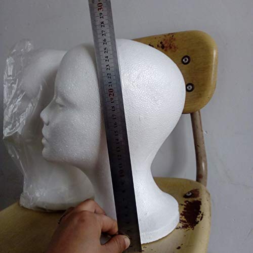PIXNOR 1Pc Cabeça De Poliestireno Poliestireno Branco Exibição Cabeça Manequim Feminino para Peruca