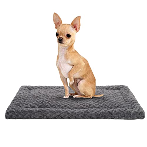 Washable Dog Bed Mat 23x17 Inch Gray for Large to Small Dogs