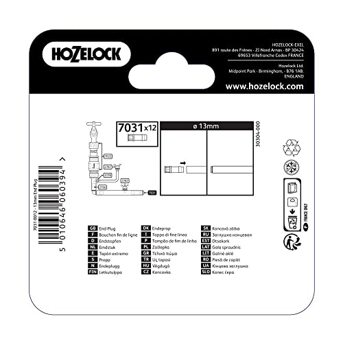 Hozelock End Plug 13mm (12 pack), Black - Image 2