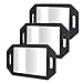 Barber Mate 3PK Large Rectangular Double Handheld Foam Cushion Mirror with Handles