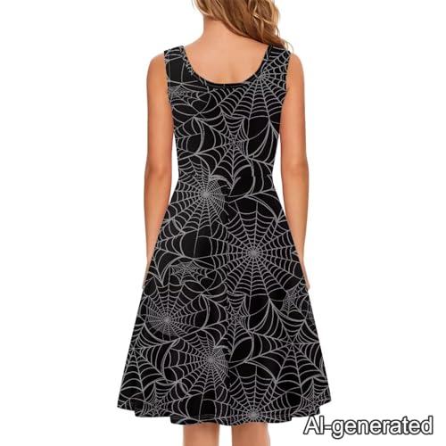 Image of Renewold Women's Sleeveless Tank Dress with Pockets, Casual Scoop Neck A-Line Sundress for Summer, Travel and Vacation