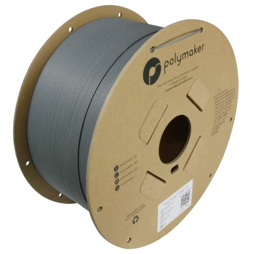 Image of Polymaker PA6-GF Nylon Filament 1.75mm 2kg Grey Glass Fiber Nylon 3D Printing Filament - PolyMide PA6-GF Warp Free 3D Printer Filament