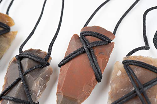 Stone Arrowhead Pendant Necklace2