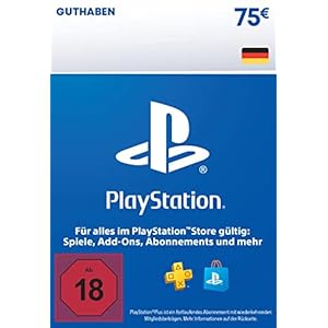 PlayStation Store Guthaben 75 EUR | PSN Deutsches Konto | PS5/PS4 Download Code