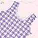 Aflyko Little Girl Gymnastics Leotard with Shorts Gingham Tiny Purples Plaid One Piece Activewear Soft Stretchy Tank Tops Fun Fashion Dance Outfit 7-8T