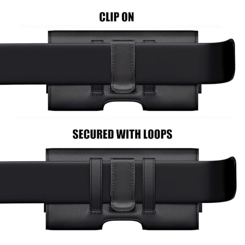 Phone Belt Holster Loops Holder Pouch (Leather, XL(6.85" x 3.6" x 0.75")) by Mngijar - Used condition - Image 4