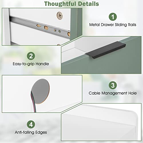 Giantexnightstandwithdrawer3tierbedsidetablewithstoragedraweropencompartment16x16endtablew4metallegsmodernsidetablenightstandforbedroomwhitegreen Urban Country Home Decor Giantex nightstand with drawer 3 tier bedside table with storage drawer open compartment 16 x 16 end table w 4 metal legs modern side table night stand for bedroom white green urban country home decor