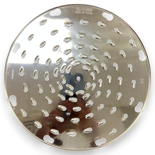 ALFA VS-12SD-3/16 Stainless Steel Grading Disk Replacement for Commercial Kitchen Shredders | 9.25" Diameter - 3/16" Grating Holes | Replacement for GS-12 and VS-9 Graters and Shredders