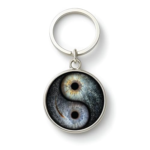 Image of MG | Protective Evil Eye /Spiritual Symbols /Om /Motivational Keychains | Double-Sided Metal Key Ring | Good Luck and devine Charm for Car, Bike, Home & Office