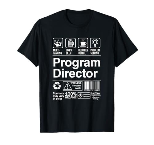 Etiqueta de producto para director de programa, regalo divertido Camiseta