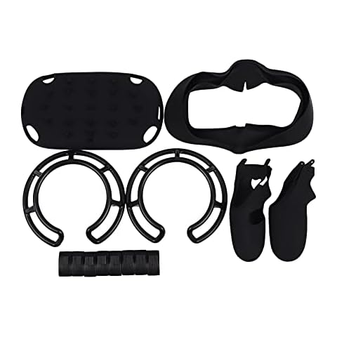 WanShi 4 in 1 360° Full Body Silicone Protective Cover Case Frame Face Mask for Quest Head Cover Controller Grip Cover