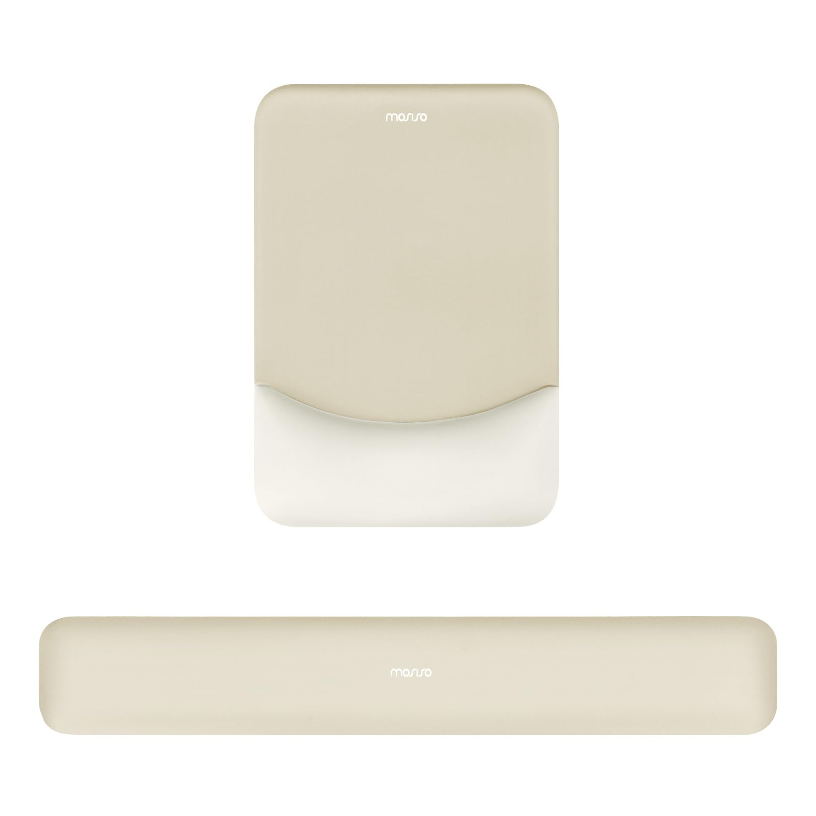 MOSISO Wrist Rest Support for Mouse Pad&Keyboard Set, Rectangular Ergonomic Mousepad Non-Slip Base Home/Office Pain Relief&Easy Typing Pad with